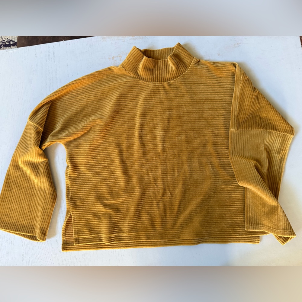 Madewell Texture & Thread Golden Ribbed Pullover